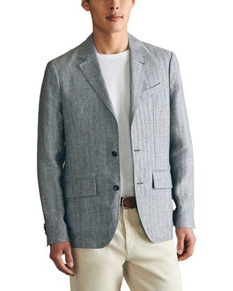 Faherty Reserve Linen-Blend Herringbone Blazer