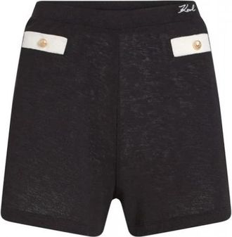 Karl Lagerfeld Shorts - Dames - Bermuda - Zwart - L - Korte Broeken
