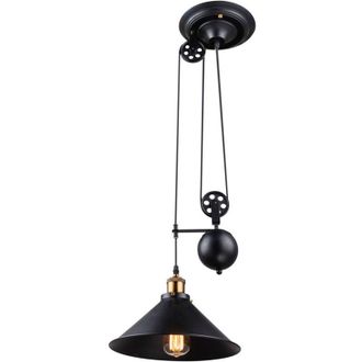 Eglo Eglo - Globo - L&aacute;mpara Colgante - Lenius - Negro - Metal - &Oslash; 30cm - E27