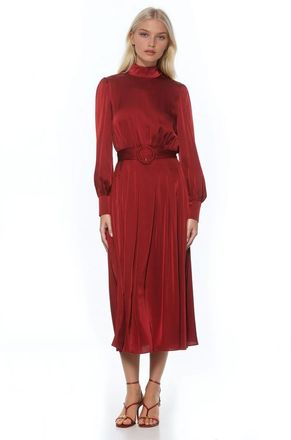 Alexia Admor Safiya Dress in Burgundy at Nordstrom, Size 14