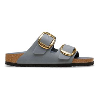 Birkenstock Muiltjes met grote gesp en dubbele riem Arizona