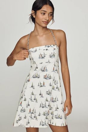 Maeve Linen Blend Mini Dress