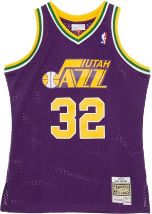Mitchell & Ness Vintage Karl Malone Basketball Tank Top - Heren - Fitness - Paars - S - Fitness