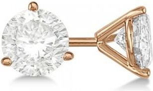 Allurez 0.33ct. 3-Prong Martini Lab Diamond Stud Earrings 14kt Rose Gold (F-G, VS1)