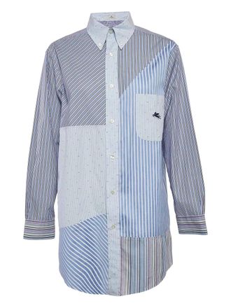Etro Blouse met patchwork - Blauw