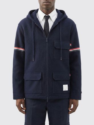 Thom Browne Cappotto con cappuccio Thom Browne in twill