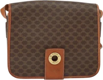 Celine Vintage Macadam Canvas Brown Canvas Backpack Bag (Pre-Owned)