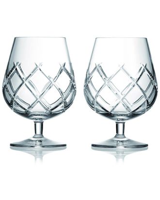 Waterford Set Of 2 Connoisseur Olann Brandy Balloon Glasses
