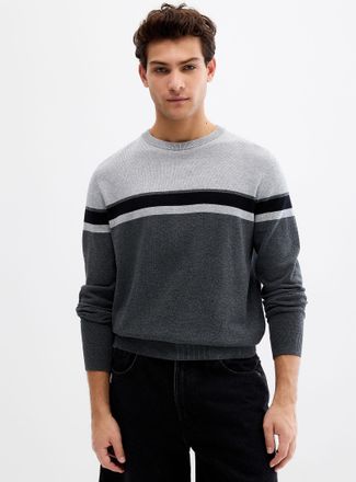 Le 31 Mens Block-stripe sweater