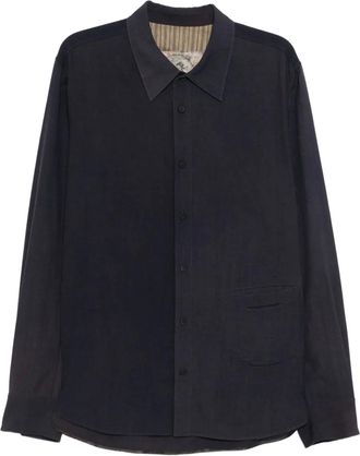 Ziggy Chen Wollen overhemd - Blauw