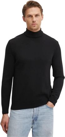 Benetton Truien & Vesten, Heren, Zwart, XL, Wol, Coltrui van 100% scheerwol