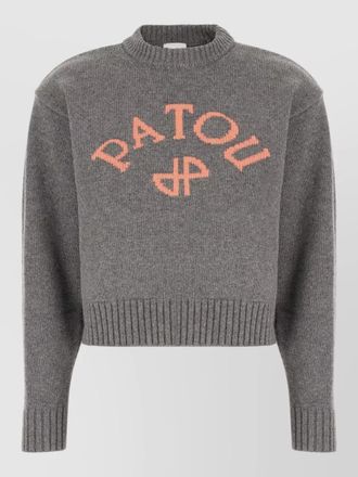Patou wool blend sweater knit texture ribbed