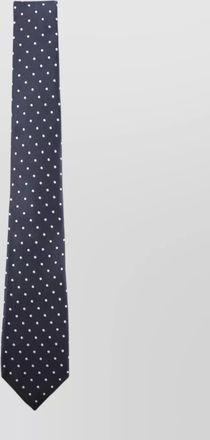 Kiton pointed tip polka dot tie in standard width