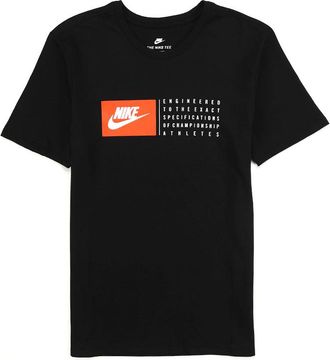 Nike Sportswear Alphabet Printing Athleisure Casual Sports Short Sleeve Black 943781-010