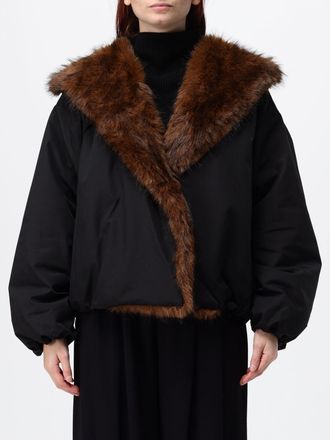 Eleh Waterproof Short Faux Fur Hooded Jacket with Balloon Sleeves