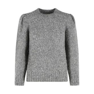 Isabel Marant Truien & Vesten, Dames, Grijs, S, Wol, Emma Trui met pofmouwen