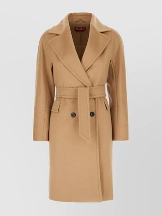 Max Mara coat cashmere blend belted waist