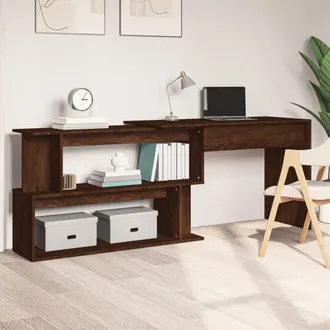 vidaXL Vidaxl - Escritorio Esquina Madera Contrachapada Color Roble 200x50x76cm