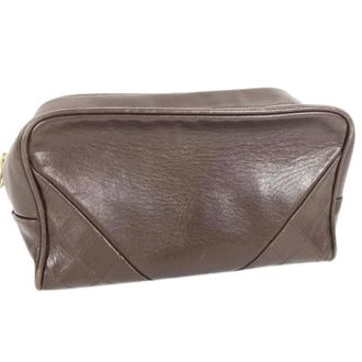 Chanel Pre-owned Vintage Clutch Bag - Dames - Pre-owned - Bruin - Maat: ONE Size Leer