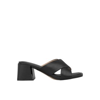Alma En Pena Double Strap Sandal - Dames - Muiltjes - Zwart - 36 EU - Leer - Schoenen