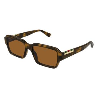 Gucci Stijlvolle zonnebril in zwart - Heren - Zonnebrillen - Bruin - 54 MM - Accessoires