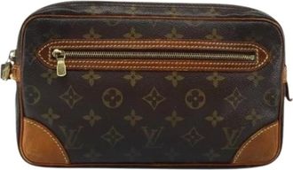 Louis Vuitton Pre-owned Clutches, female, Brown, Size: ONE SIZE Pre-owned Canvas Clutch