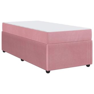 vidaXL Vidaxl - Struttura letto con materasso Rosa 100 x 200 cm Velluto