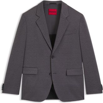 HUGO BOSS Checked modern-fit jacket in stretch cloth