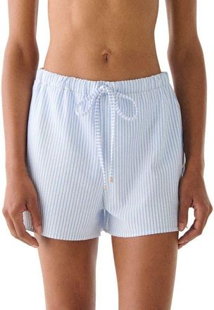 Kate Spade New York Tidal Stripe Cover Up Short Swim in Diamond Blue at Nordstrom, Size X-Large