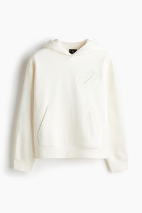 H&M Hoodie in Loose Fit - Weiss/P