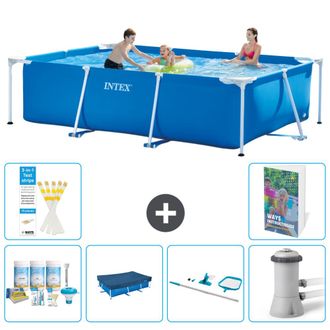 Intex Piscina Con Estructura Rectangular - 300x200x75 Cm - 7-piezas S162