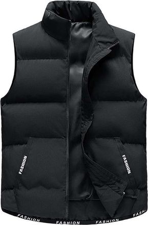 Generic Mens Padded Gilet Quilted Jacket Lightweight Body Warmer with Zipper Winter Warm Sleeveless Jacket Down Coat Body Warmer Outwear Bodywarmer Vests with