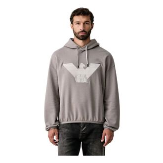Emporio Armani Felpe Eagle - - Sweatshirts & Hoodies - Uomo - Grigio - 2XL