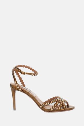Aquazzura Brown Ankle-strap Heels