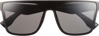 Vince Camuto Flat Top Shield Sunglasses in Black Grey at Nordstrom Rack