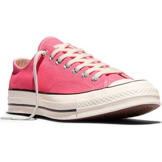 Converse Chuck 70 Low Top Sneaker in Cherry Balm/Egret/Black at Nordstrom, Size 5.5