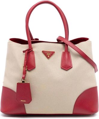 Prada Pre-owned Tote Bags, female, Brown, Size: ONE SIZE Pre-owned Vintage Convertible Tote Bag