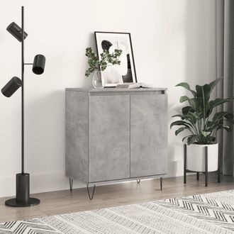 vidaXL Vidaxl - Aparador De Madera Contrachapada Gris Hormig&oacute;n 60x35x70 Cm