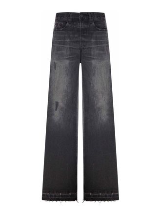 Lois Black Loose-Fit Skater Jeans