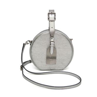 Louis Vuitton Petite Boite Chapeau Epi Leather Silver Leather Handbag (Pre-Owned)