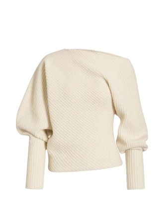 Alberta Ferretti Wide Boat-Neck Sweater