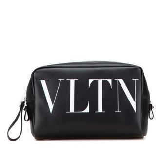 Valentino Pre-owned Clutches, female, Black, Size: ONE SIZE Pre-owned Leather Pouch