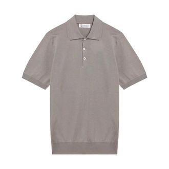 Brunello Cucinelli Brunello Cucinelli, Polo Shirts, male, Brown, Size: L Polo Sweater