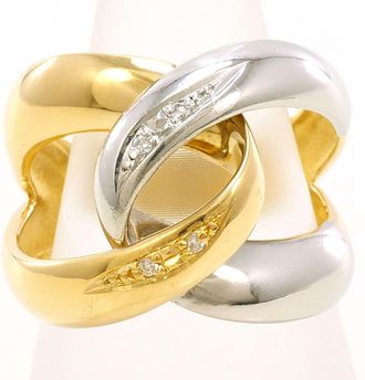 C&A Platinum Yellow Gold Yellow Gold (18K) Platinum 900 Band Ring (Pre-Owned)