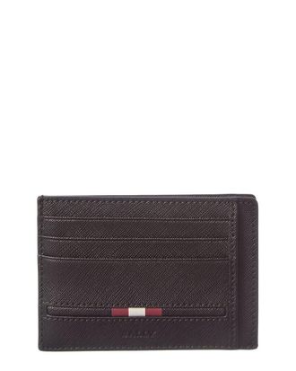 Bally Percyll Leather Business Card Holder