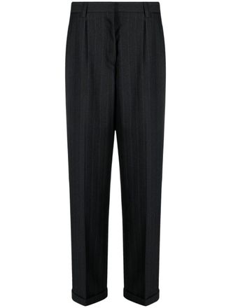 【関税&送料込】Miu Miu Pinstriped Wool Trousers With Elasti 1ef2f8ad0c09632b6efc403d16fcf2