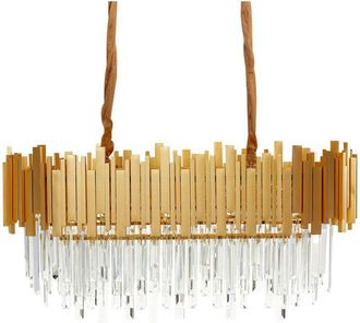 Beliani Beliani - Lampadario di classe in alluminio con cristalli doro Garcia