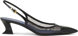 Lanvin Nocturne Slingback - Dames - Pumps - Zwart - 37 1/2 EU - Nylon - Schoenen