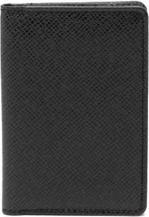 Louis Vuitton Pre-owned Wallets, male, Black, Size: ONE SIZE Pre-owned Organizer de Poche Taiga Leather Card Case