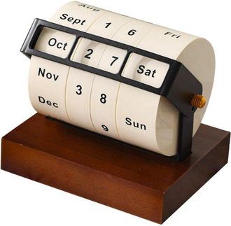 OEM Calendario Perpetuo Giratorio, Calendario De Madera Hojas Abatibles, Calendario Escritorio Reutilizable Cuenta Regresiva/cuenta Regresiva Diaria